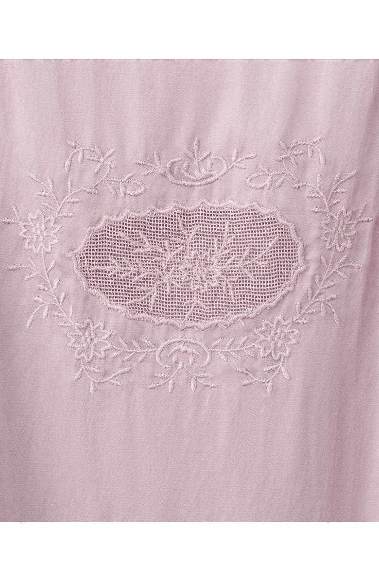 MANGO Embroidered Lace Trim Nightgown, Alternate, color, 