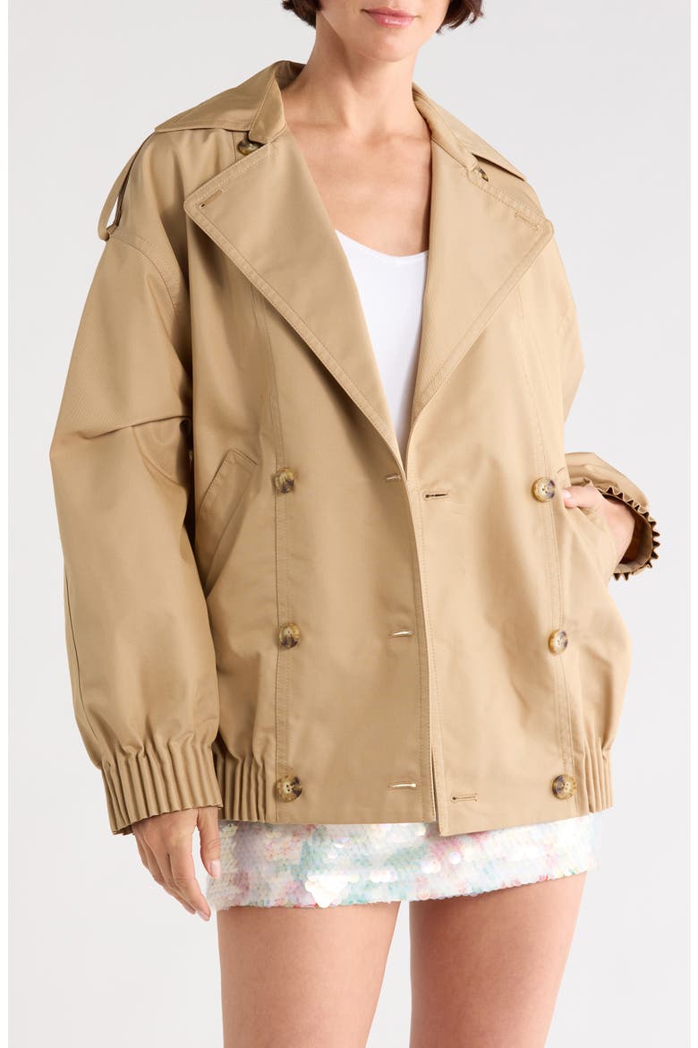 Stevie Double Breasted Coat, Main, color, KHAKI