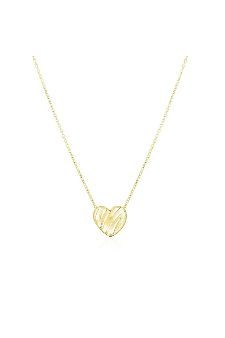 Scribble Heart Necklace, Main, color, Yellow Gold