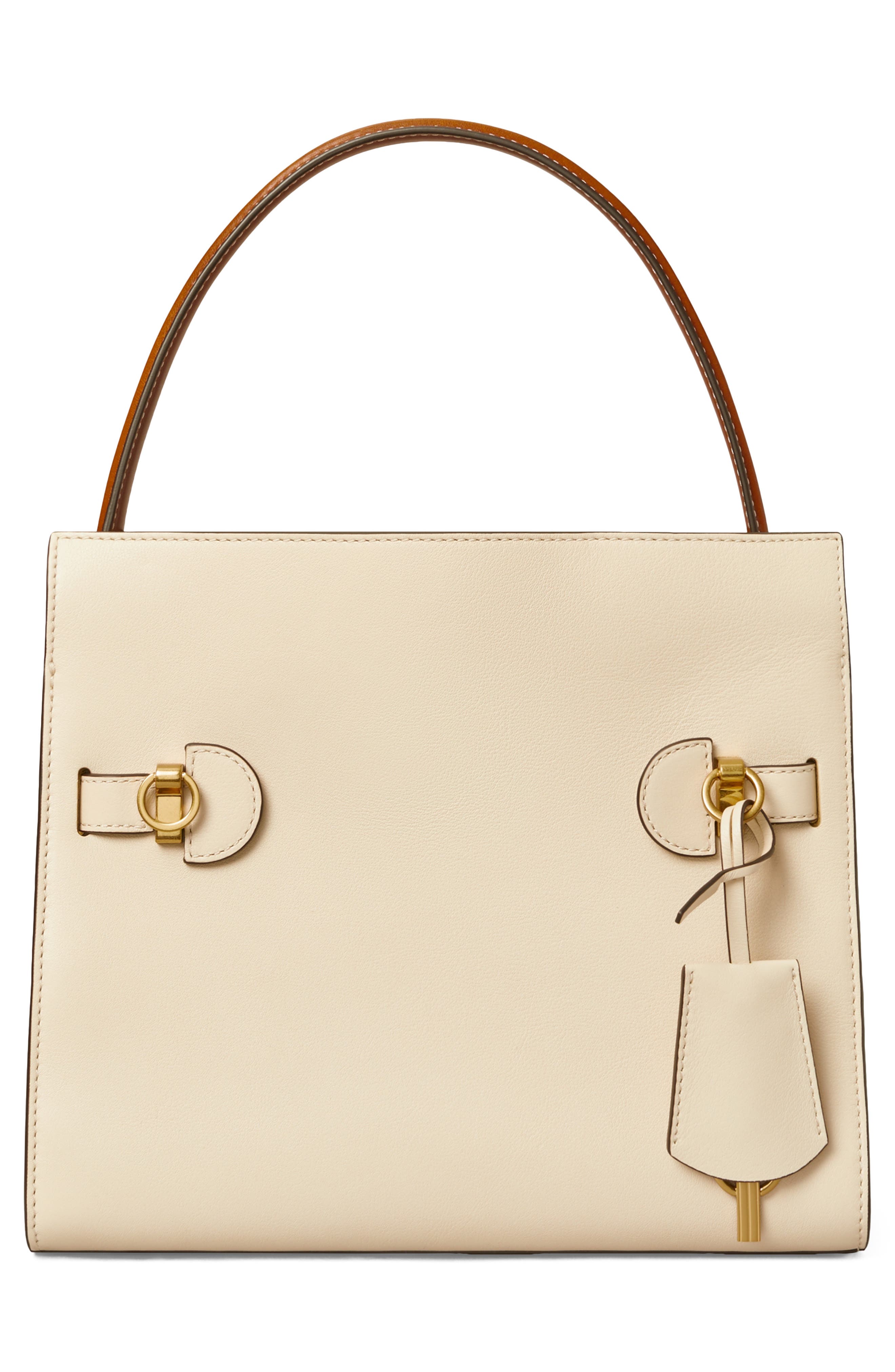 Small Lee Radziwill Leather Double Bag, Alternate, color, NEW CREAM