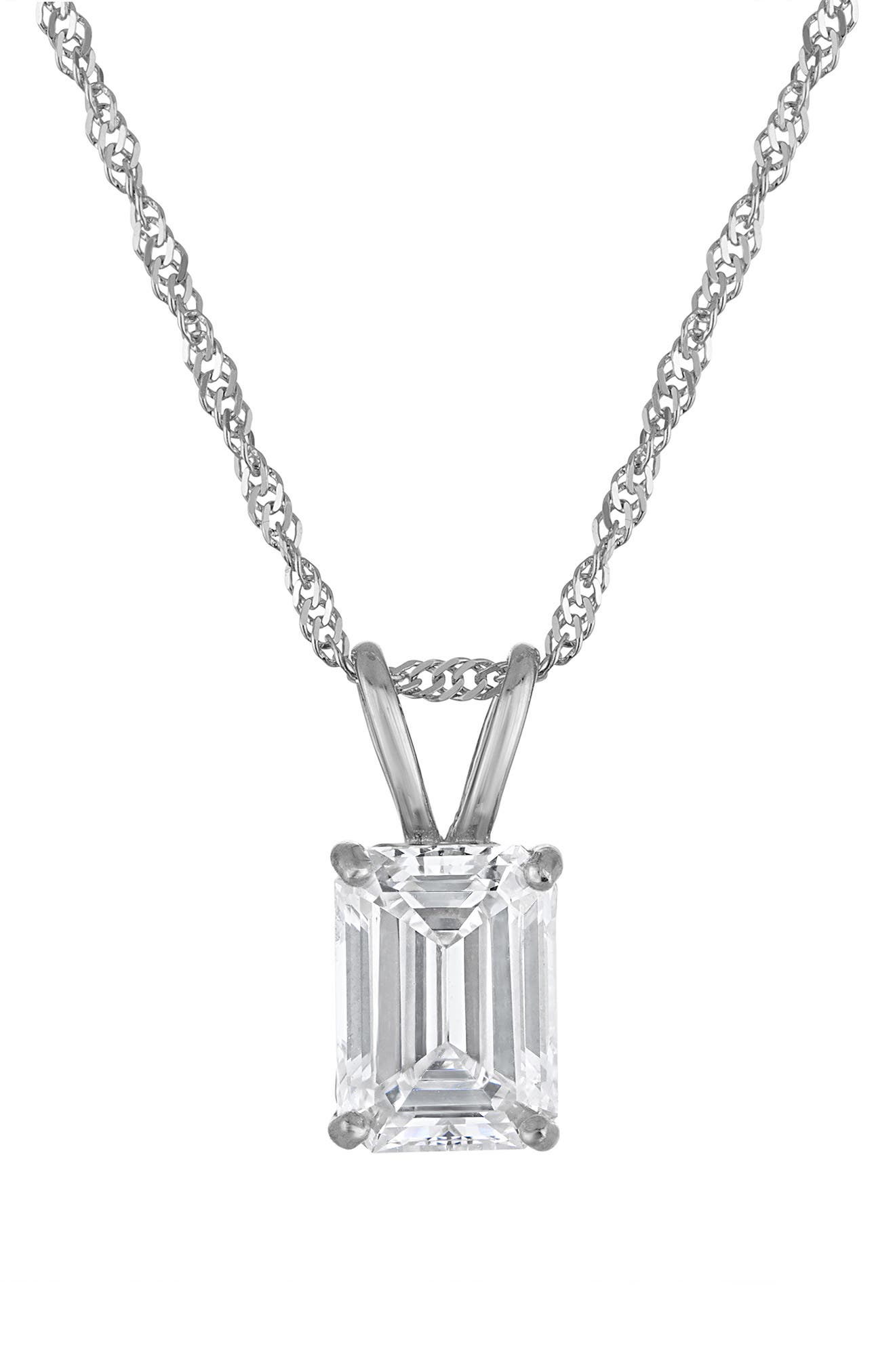 FZN 14K Gold Lab Grown Diamond Pendant Necklace