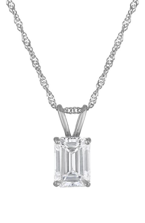 14K Gold Lab Grown Diamond Pendant Necklace