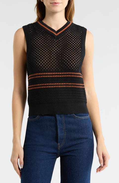 Mesh Sweater Vest