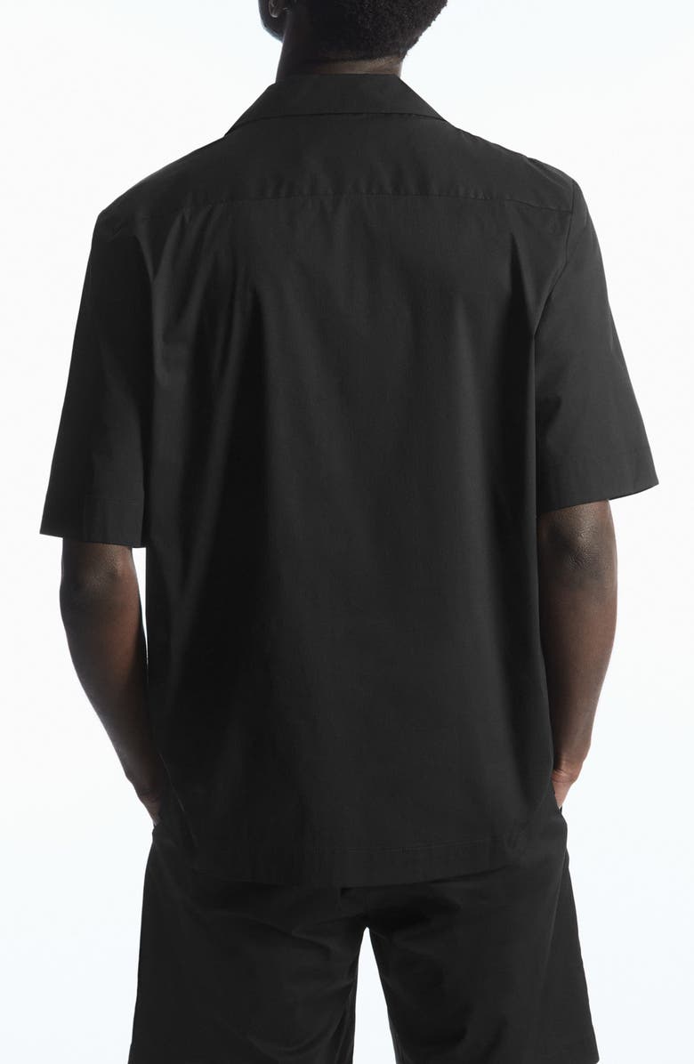 COS Regular Fit Short Sleeve Button-Up Utility Shirt, Alternate, color, Black Dark Match With Montagu
