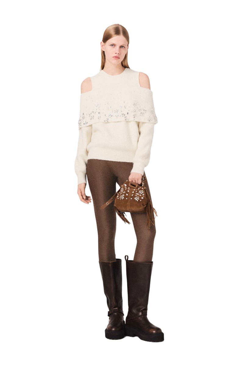 maje Off-the-shoulder sweater, Main, color,