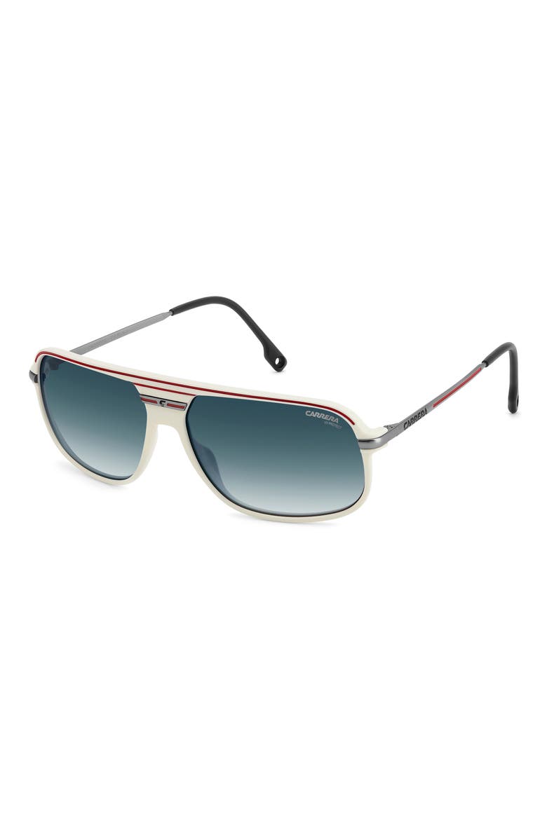 C Sport 62mm Oversize Gradient Rectangular Sunglasses, Alternate, color, IVORY/ DK BLUE SF