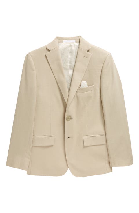 Kids' Tan Linen Blend Suit Jacket (Big Kid)