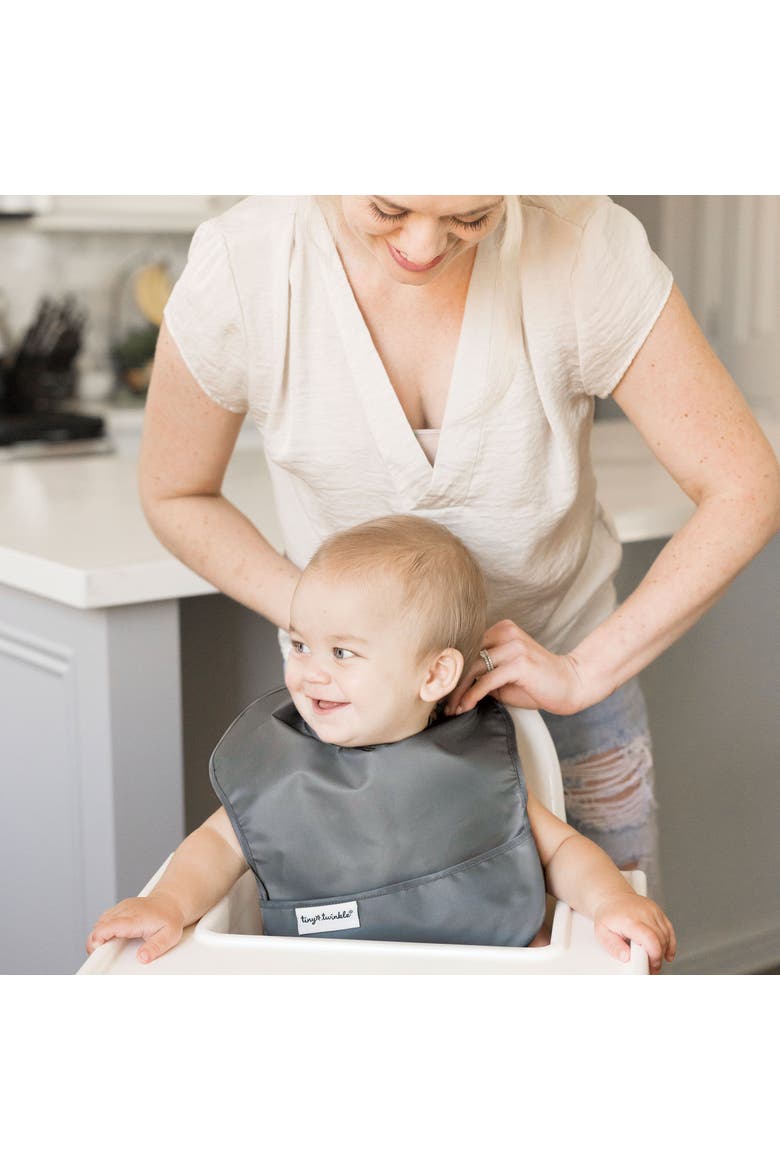 Mess-Proof and Waterproof Baby Food  BPA-Free Bib w/Adjustable Closure 3pc - Solids, Alternate, color, Dinosaur