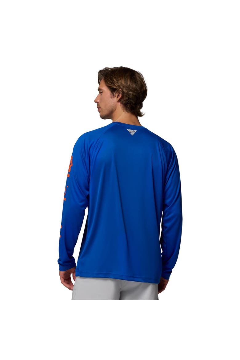 Men's Columbia Royal Florida Gators Terminal Tackle Omni-Shade Raglan Long Sleeve T-Shirt, Alternate, color, Royal