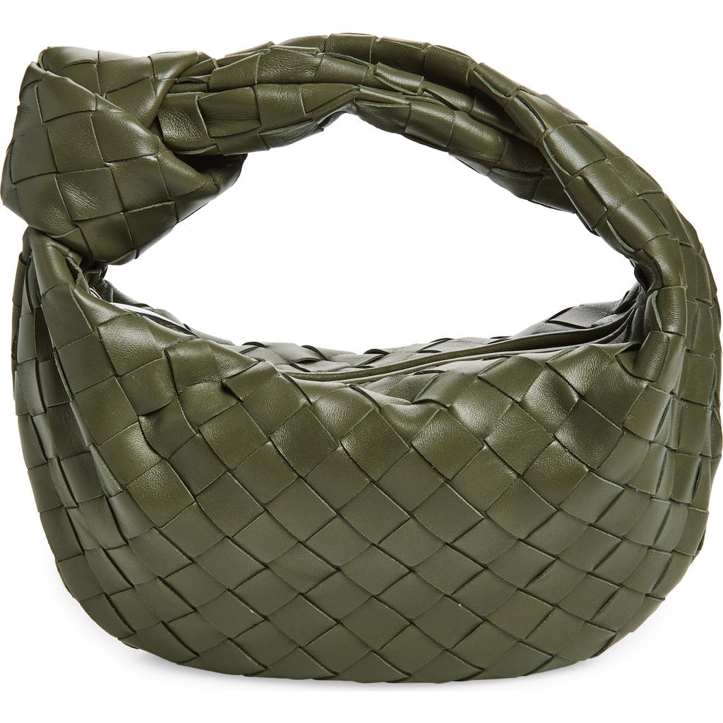 Bottega Veneta Mini Jodie Intrecciato Leather Top Handle Bag