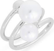 NORDSTROM RACK Faux Pearl Coiled Wrap Ring