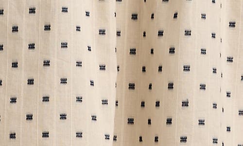 Shop Lucky Brand Textured Pintuck Detail Cotton Blend Shift Minidress In Cream