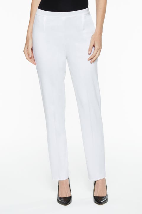 Knit Lined Straight-Leg Pants