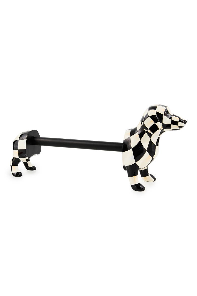 Dachshund Paper Towel Holder, Main, color, BLACK