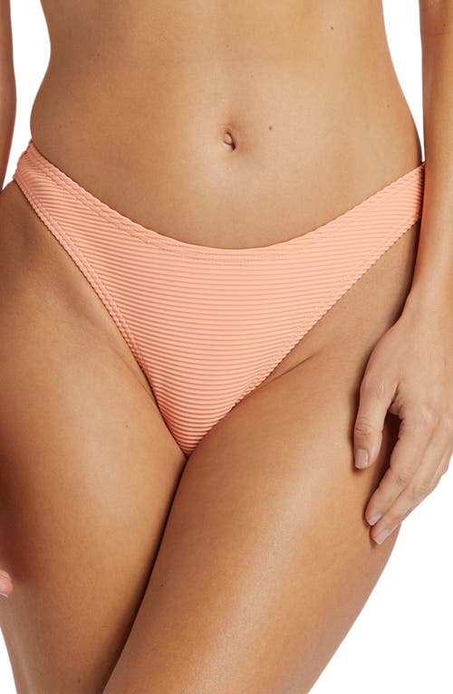 Billabong Tanlines Hike High Leg Bikini Bottoms in Peach Tart 