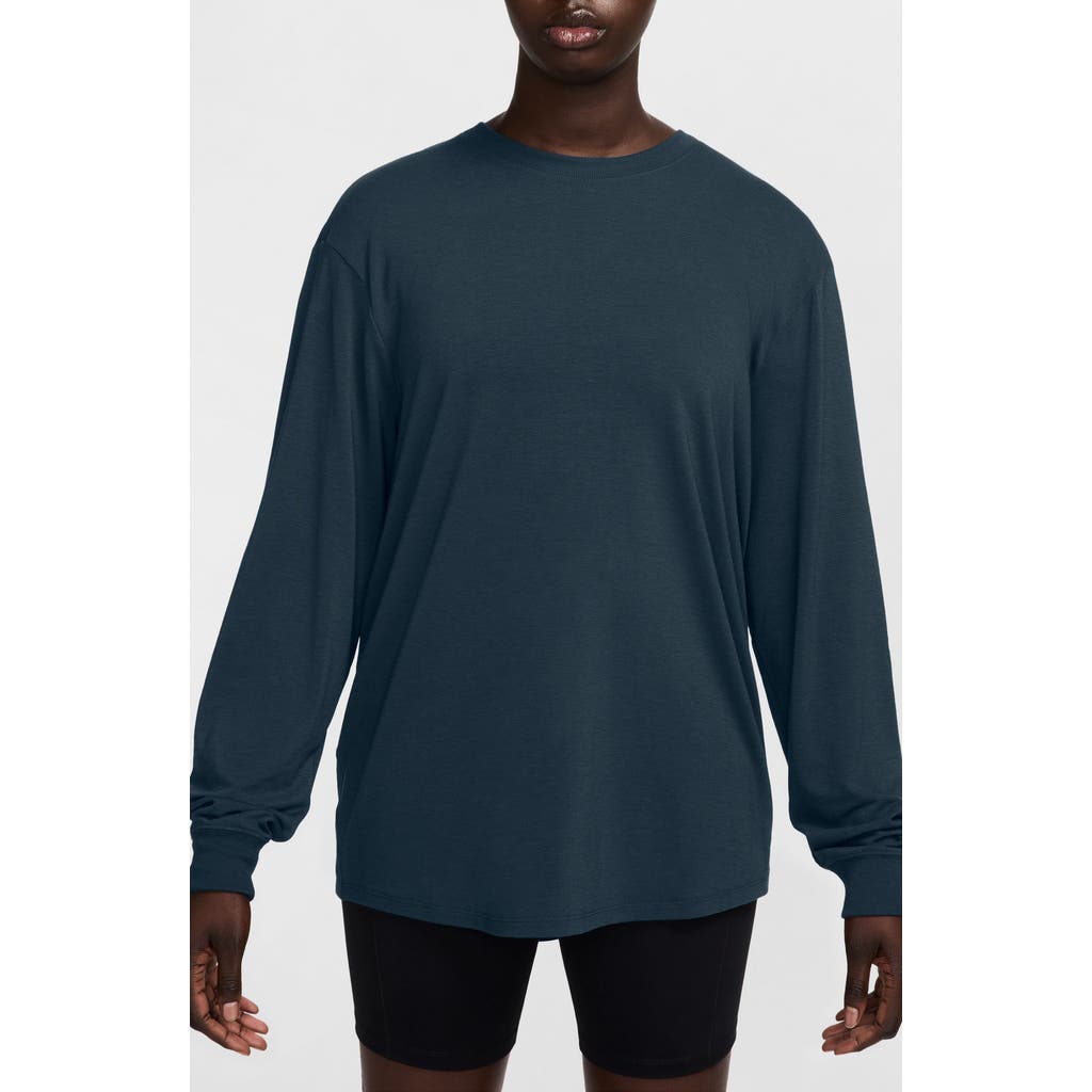 Nike One Relaxed Dri-fit Top In Blue