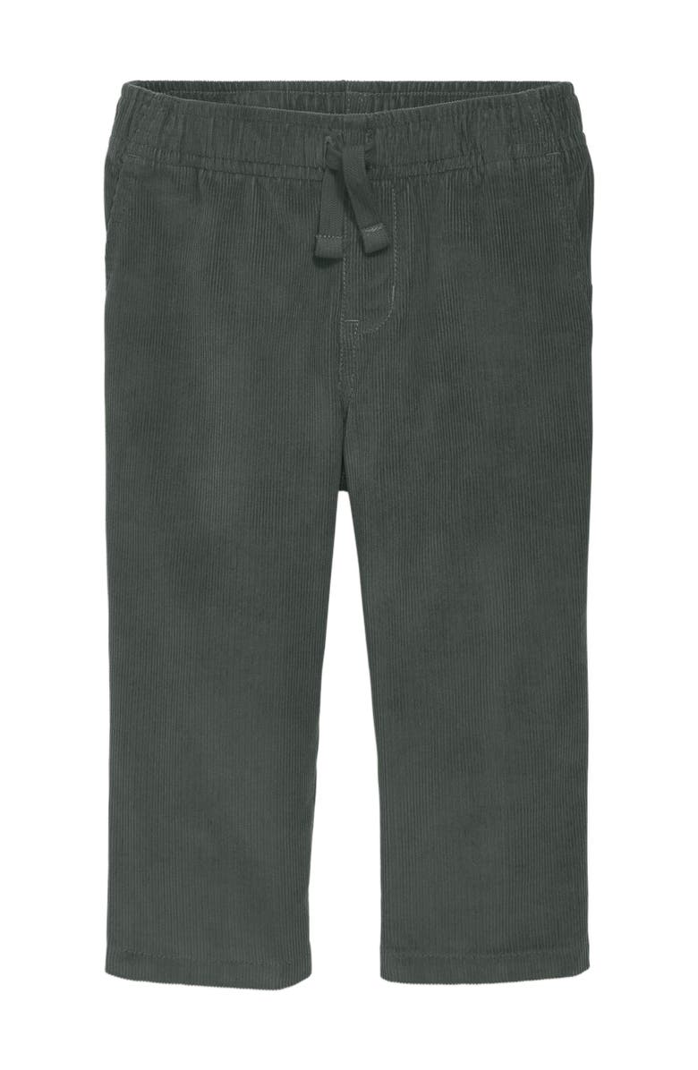 Primary Baby Stretch Corduroy Drawstring Pant, Main, color, Asphalt