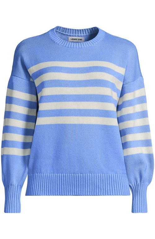 Lands' End Drifter Jersey Crewneck Sweater In Blue