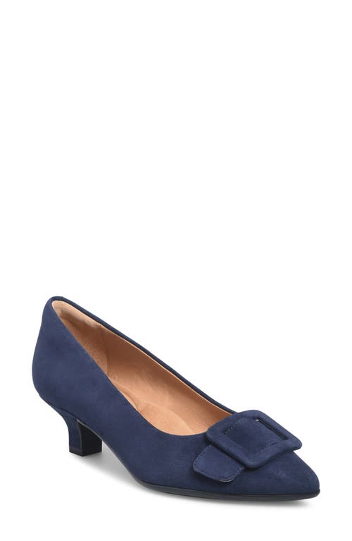 Söfft Sadie Pointed Toe Kitten Heel Pump In Blue