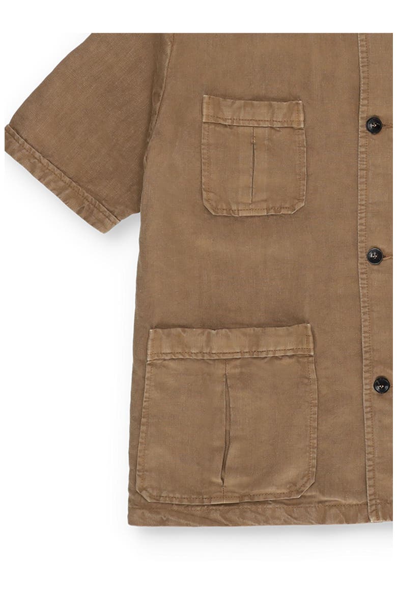 Bohem Linen Short Sleeve Shirt, Alternate, color, MOU