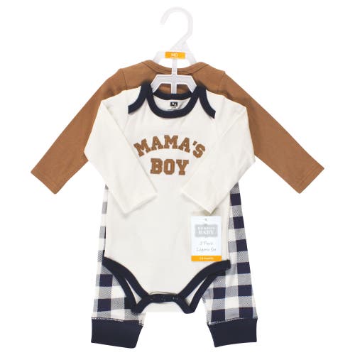 Hudson Baby Coordinated 3-piece Outfit With Long-sleeve Bodysuit & Pants In Multi
