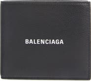 Balenciaga Cash Logo Leather Wallet