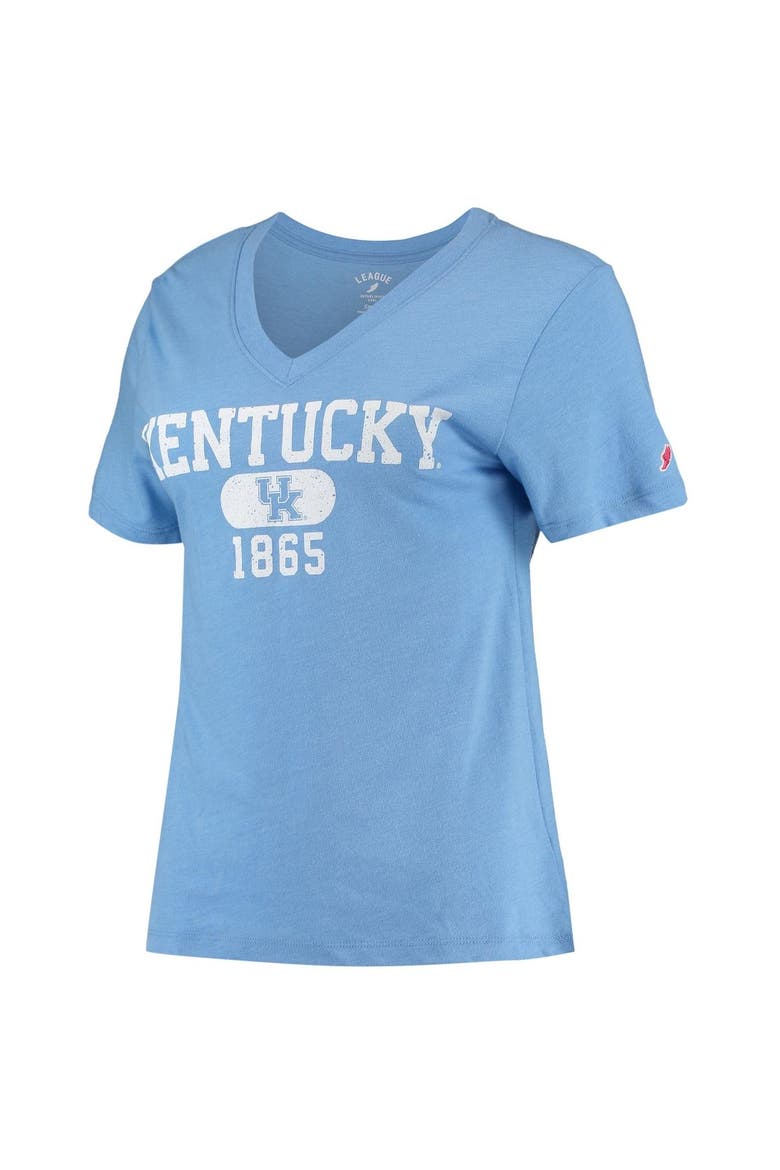 Women's League Collegiate Wear Heathered Light Blue Kentucky Wildcats Intramural Boyfriend Tri-Blend V-Neck T-Shirt, Alternate, color, Light Blue