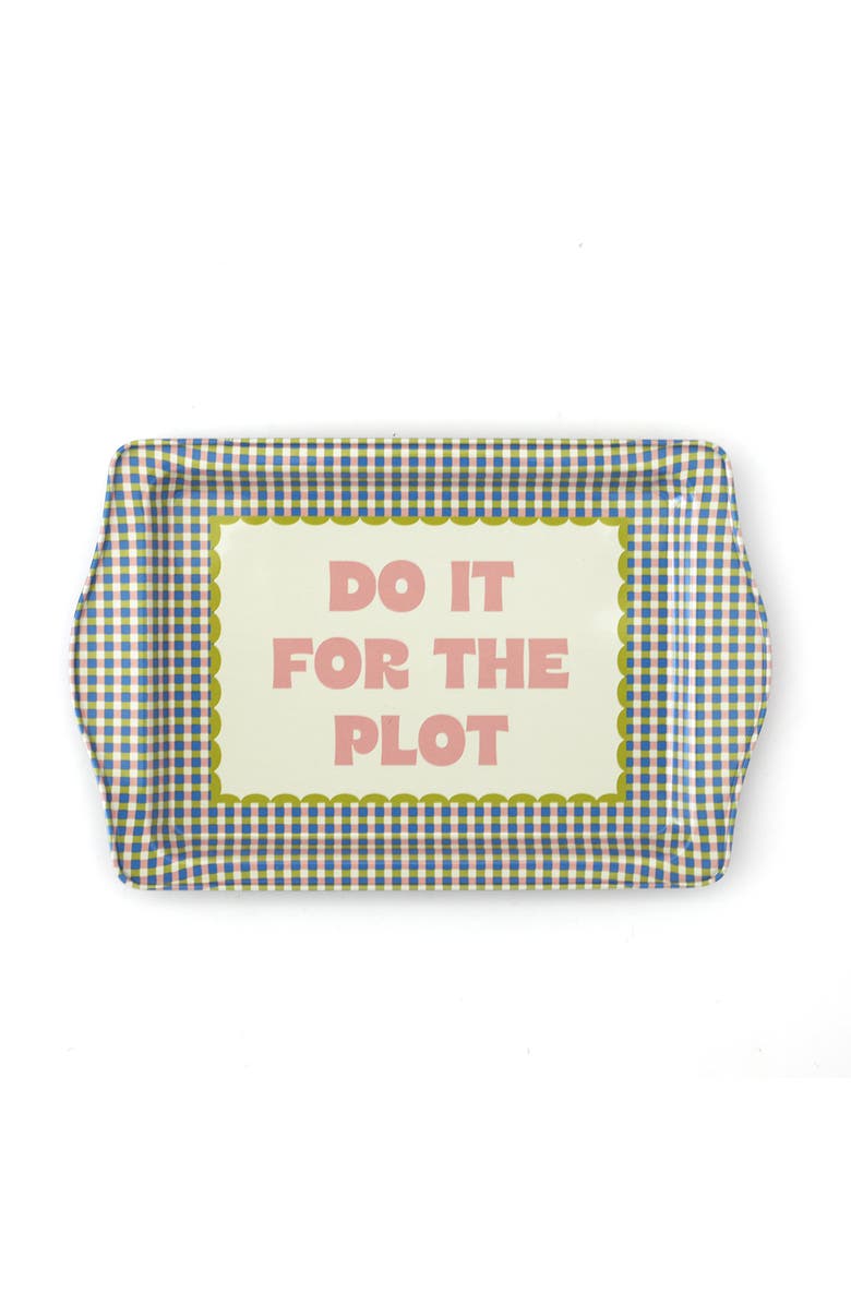 Jollity & Co. Bookish Collection Metal Trinket Trays, Main, color, Do It For The Plot