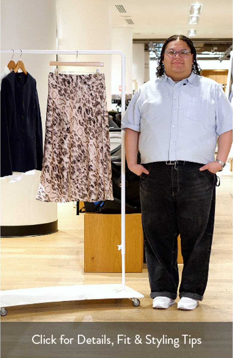 Snakeskin Print Satin Maxi Skirt, sales video thumbnail