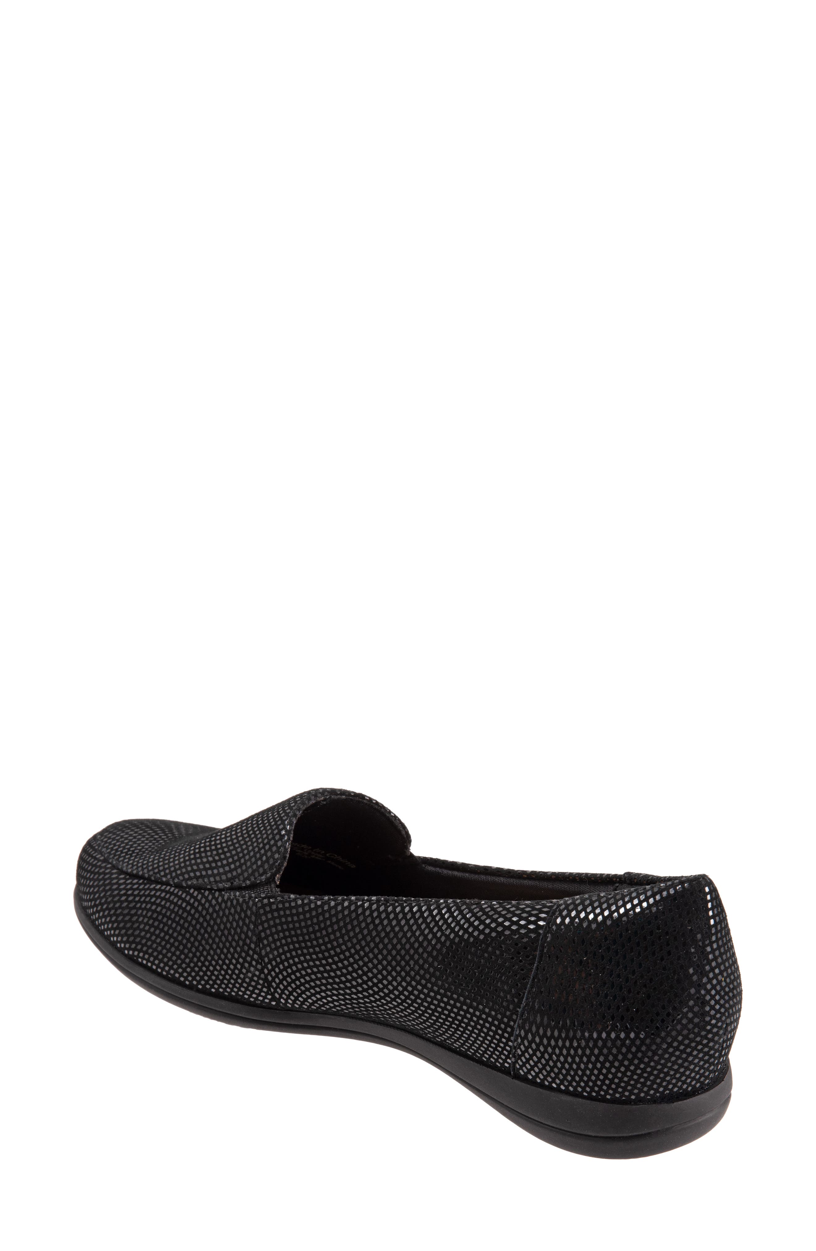 Trotters Deanna Flat, Alternate, color, Black Mini Dot Leather