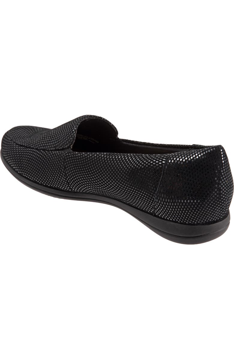 Trotters Deanna Flat, Alternate, color, Black Mini Dot Leather