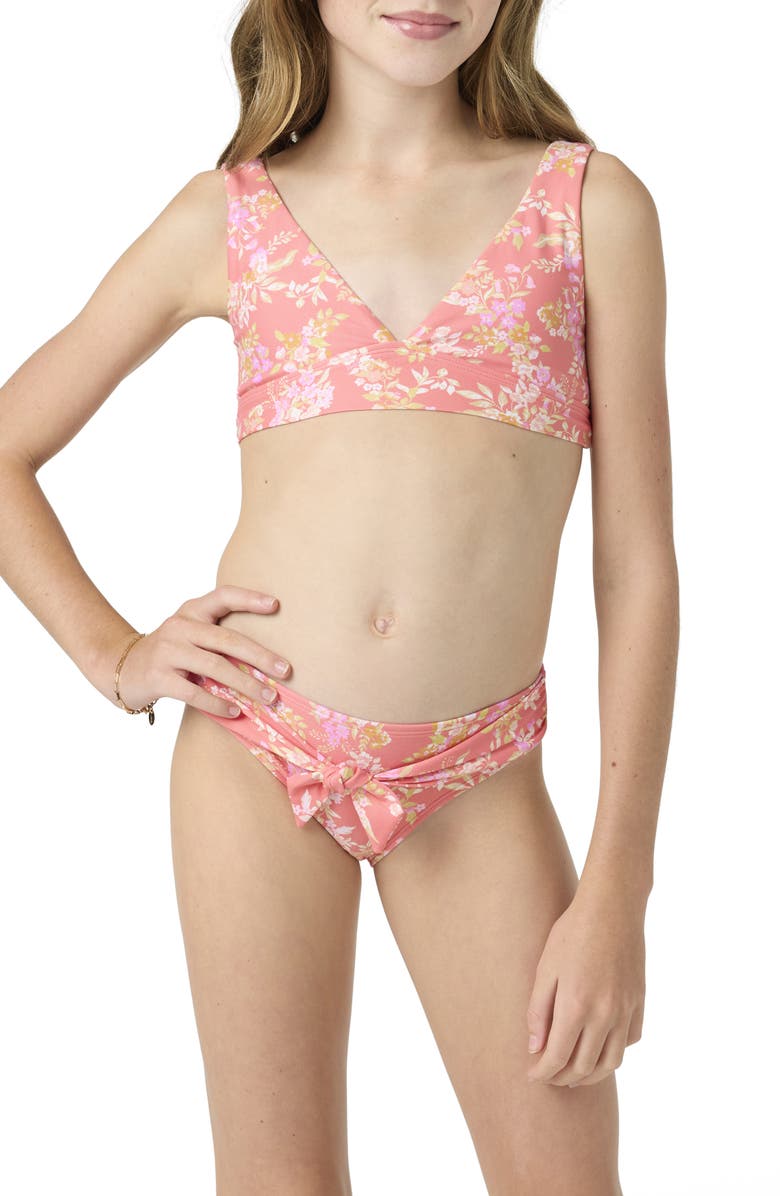 O'Neill Nayomi Floral Two-Piece Swimsuit, Alternate, color, Porcelain Rose