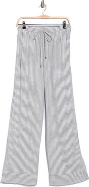 MAX STUDIO Stripe Wide Leg Pull-On Pants