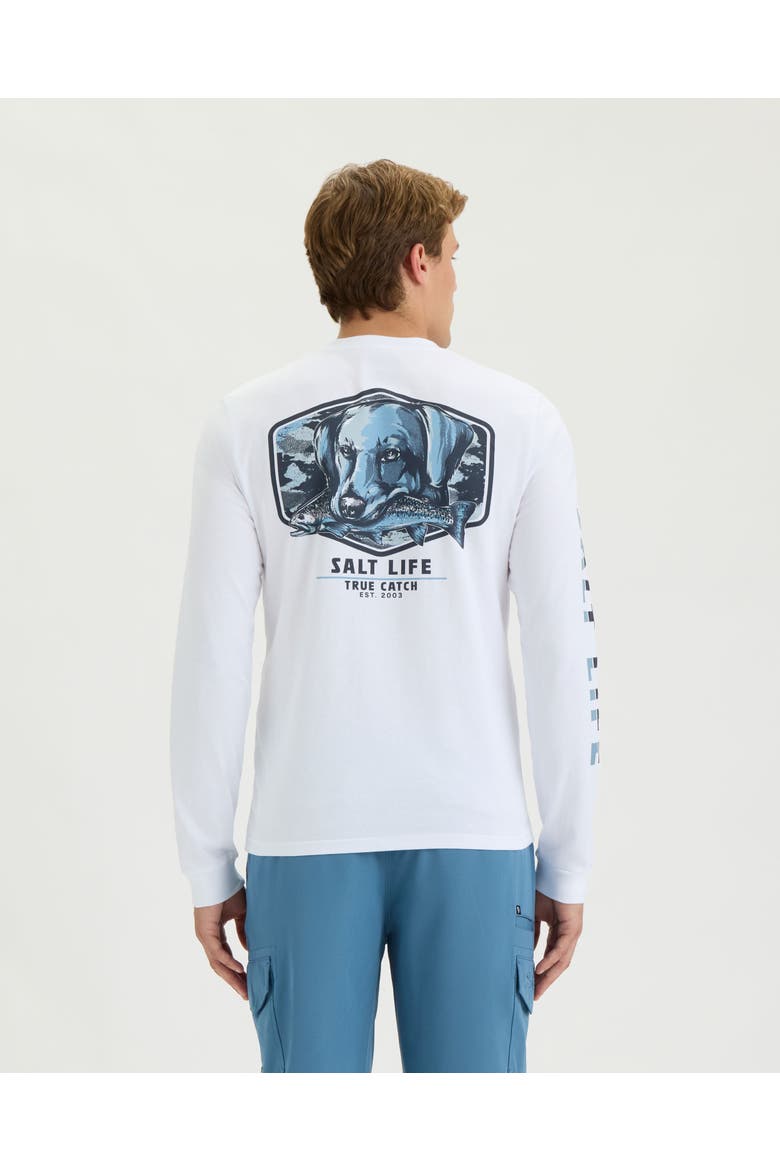 Catch and Retrieve Long Sleeve Tee, Alternate, color, WHITE