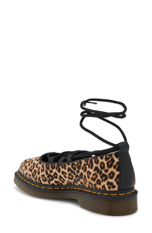 Dr. Martens' Dr. Martens Elphie Ankle Wrap Flat In Leopard Hair On
