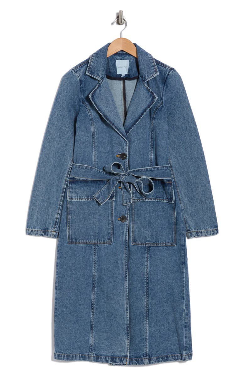 Avec Les Filles Relaxed Blazer Denim Trench Coat, Alternate, color,