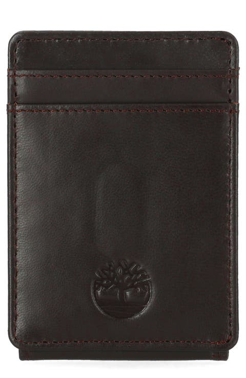 Magnetic Leather Card Case
