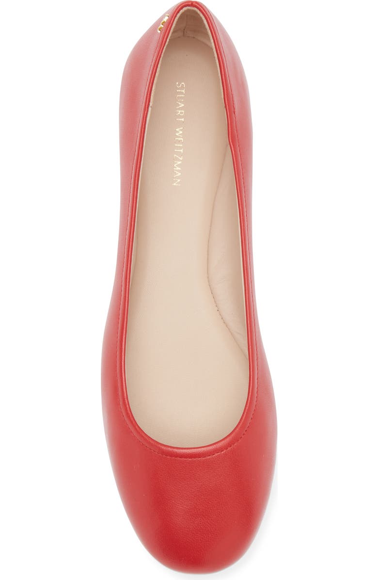 Stuart Weitzman Nadine Ballet Flat, Alternate, color, Lipstick Red