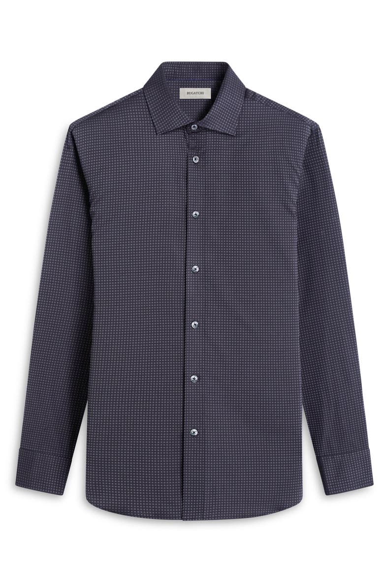Bugatchi Axel Shaped Fit Jacquard Button-Up Shirt, Alternate, color,