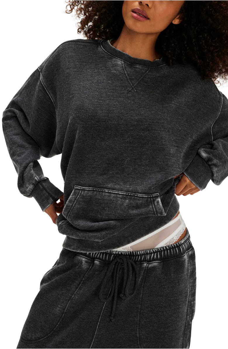 Free People Intimately FP Slow It Down Oversize Cotton Blend Sweatshirt, Main, color,