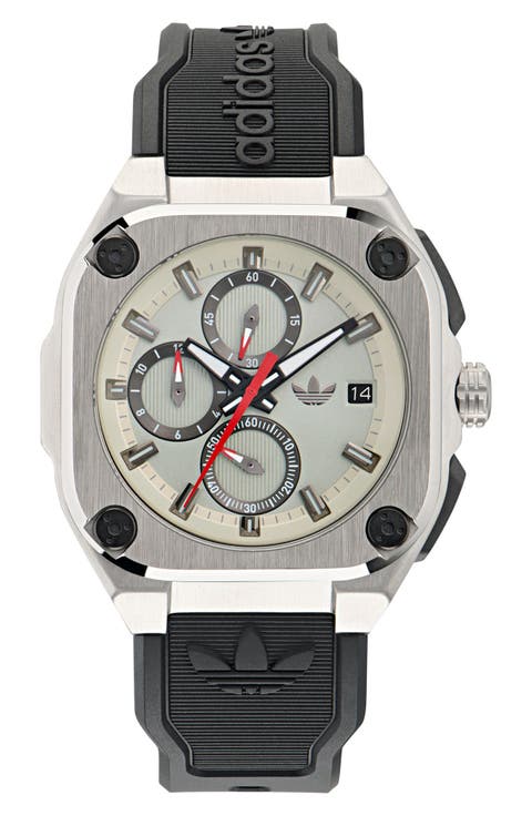 City Tech Three Chronograph Resin Strap Watch, 45mm