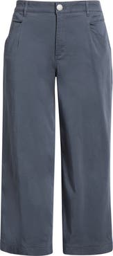Wit & Wisdom Wyatt Skyrise Crop Wide Leg Twill Pants