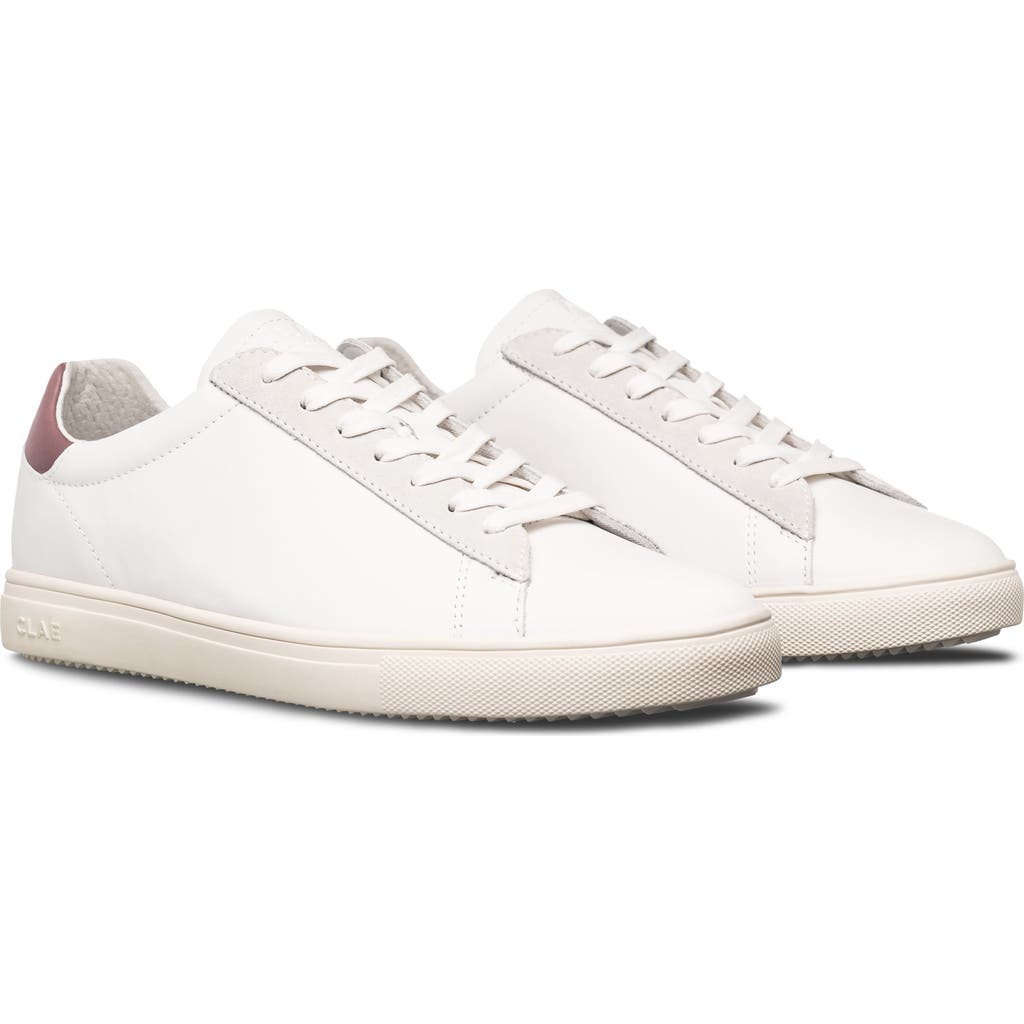CLAE Bradley California Sneaker in White/Panama Leather  product