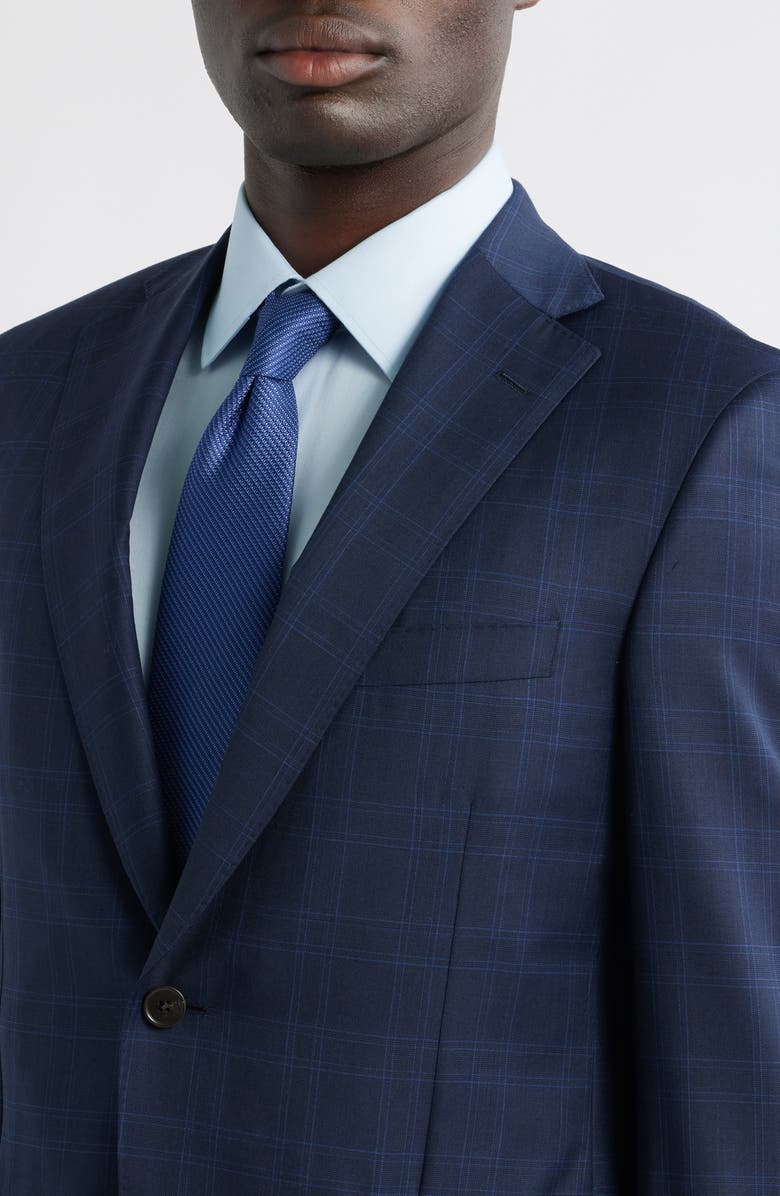 Heritage Gold Navy Plaid Wool Suit, Alternate, color, Navy