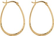 Argento Vivo Sterling Silver Horseshoe Hoop Earrings