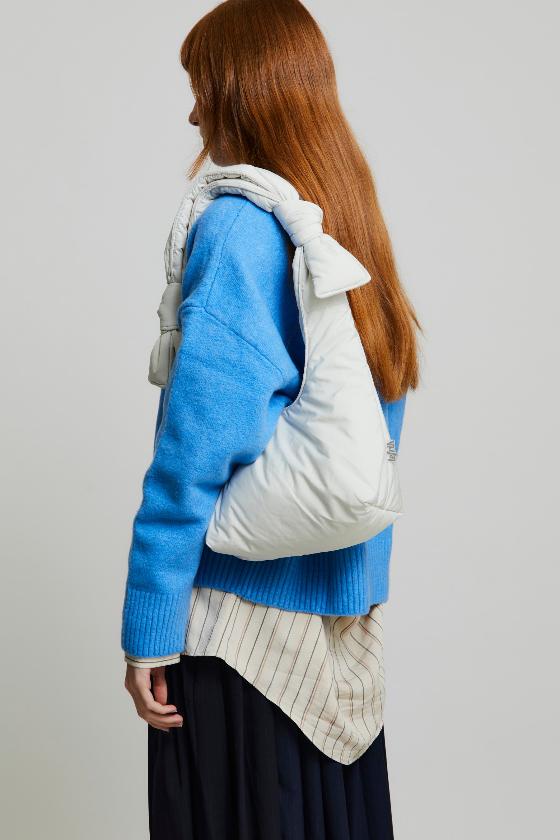 LEFRIK Biwa Puffy Mini Bag, Alternate, color, Ice