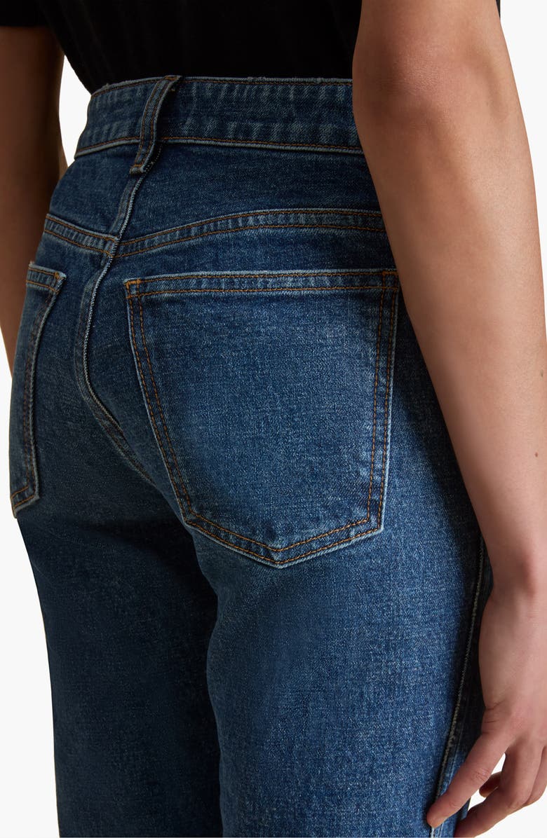 Khaite Vivian High Waist Crop Flare Jeans, Alternate, color,