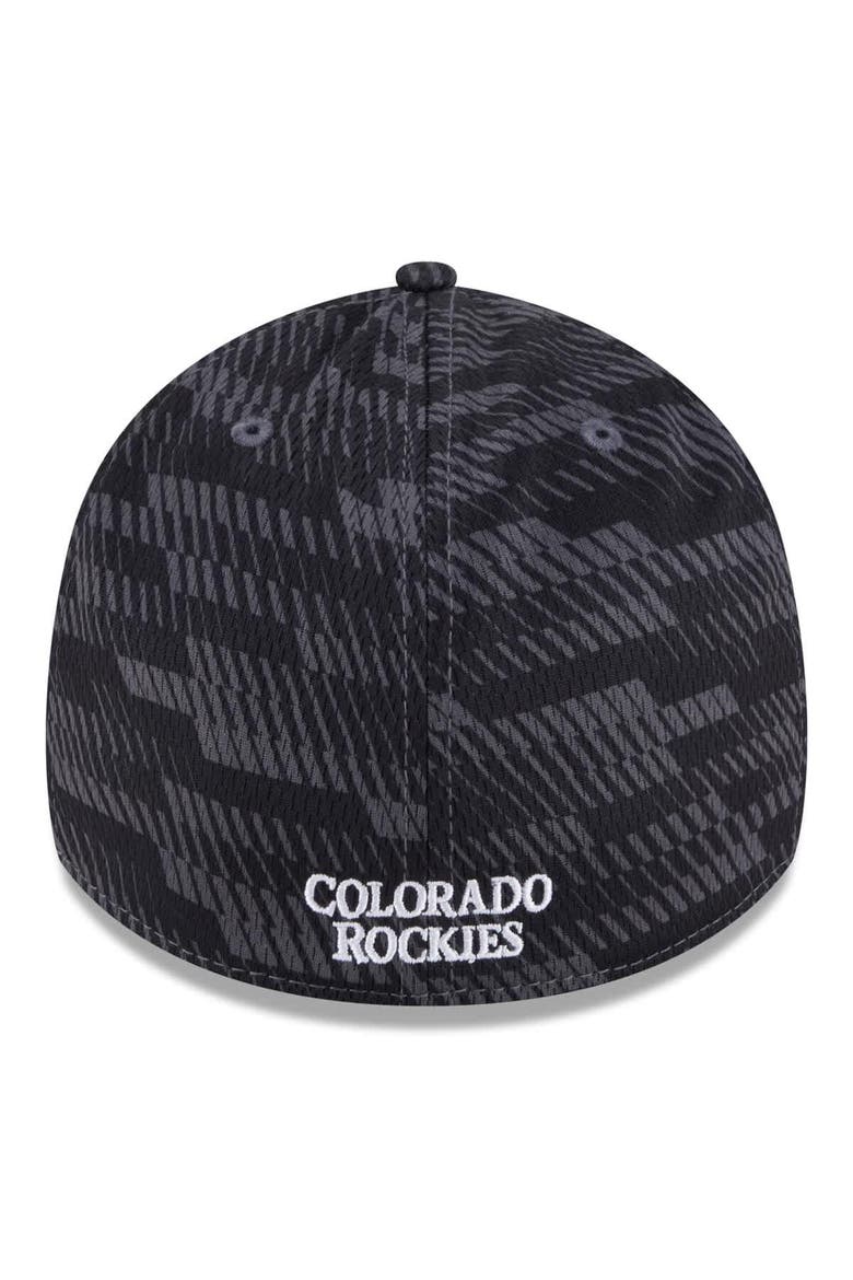 Men's New Era Black Colorado Rockies 2025 MLB Clubhouse 39THIRTY Flex Hat, Alternate, color, Black