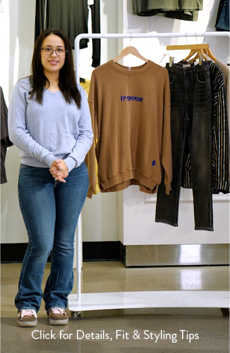 FP Movement All Star Embroidered Logo Cotton Blend Sweatshirt, sales video thumbnail