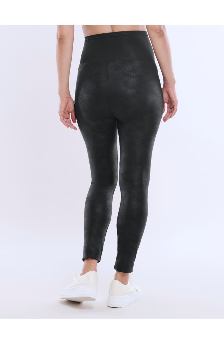 MOTHERHOOD MATERNITY Secret Fit Over the Belly Coated Full Length Legging, Alternate, color, Black